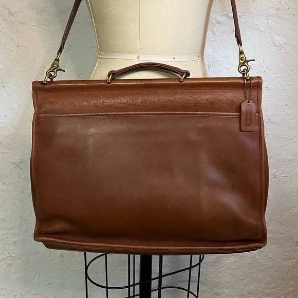 Vintage Coach Beekman Brown Leather Briefcase Satchel Bag - Picture 2 of 4